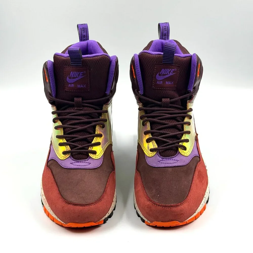 Wmns Nike Air Max 1 Mid Sneakerboot 'Deep Burgundy Iridescent'